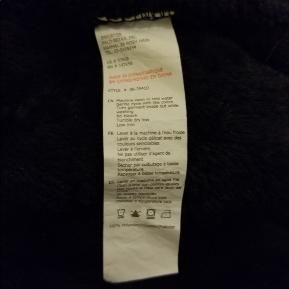 Black Fuzzy Cropped Hoodie - Picture 3 of 4